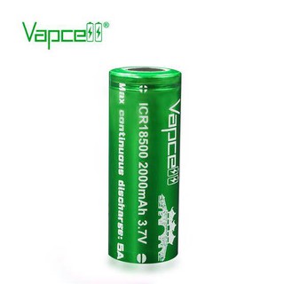 ถ่านชาร์จ Vapcell ICR 18500 2000mah 3.7V 5A ราคาต่อ 1 ก้อน แพค 1 ก้อน