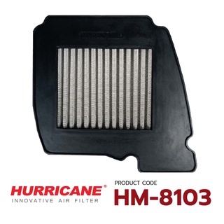 HURRICANE กรองอากาศสแตนเลส , ผ้าแดง Yamaha ( BYSON , FZ16 , FZS ) HM-8103