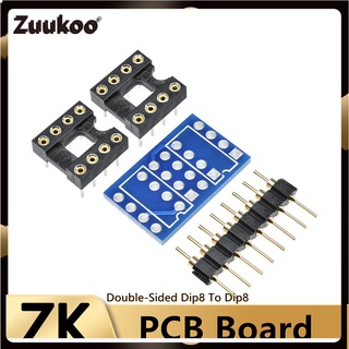 Dual Dip8 To Dip8 Mono Opamp Pcb + Pin + ซ็อกเก็ตสําหรับ Ne5532 Opa2132 Opa627 Tl072 P07