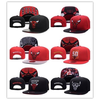 ❤หมวกเบสบอลแฟชั่นคุณภาพสูง NBA Chicago BullsSnapback