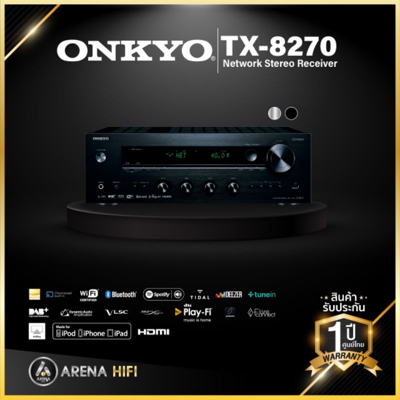 ONKYO : TX-8270Network Stereo Receiver with Built-In HDMI, Wi-Fi &amp; Bluetooth TX8270