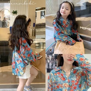 Hot Sale 🔥จัดส่งทันที🔥 เด็กเสื้อกราฟฟิตี ใหม่ฤดูใบไม้ร่วงเสื้อผ้าแขนยาวหญิงสไตล์ตะวันตกเสื้อฤดูใบไม้ร่วงเสื้อผ้าเสื้อแม่