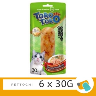 Toro Toro ขนมแมว รส ไก่ย่างหน้าคัตทสึโอะบูชิ 6x30 g