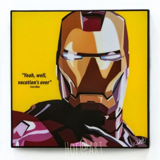 Iron man #1 ไอรอนแมน Avengers รูปภาพ​ติด​ผนัง ​pop​ art Marvel โทนี่ สตาร์ค​ Tony​ Stark กรอบรูป แต่งบ้าน ของขวัญ