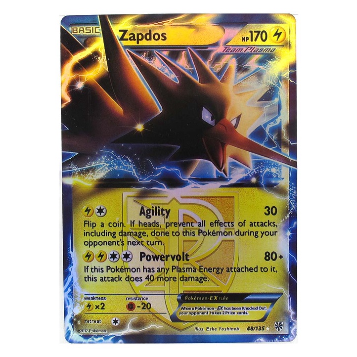 Zapdos EX 48/135 ธันเดอร์ Pokemon Matt Card ภาษาอังกฤษ