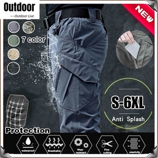 กางเกง iX9 Tactical Pants กางเกงคาร์โก้ กางเกง Multi Pocket Casual Outdoor Hiking Fishing Pants