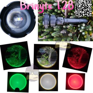 ไฟฉายล่าสัตว์ Brinyte  T28 ซูมได้  มาพร้อมแสง 3 สีในตัว ***Free Batt แบบชาร์จในตัว