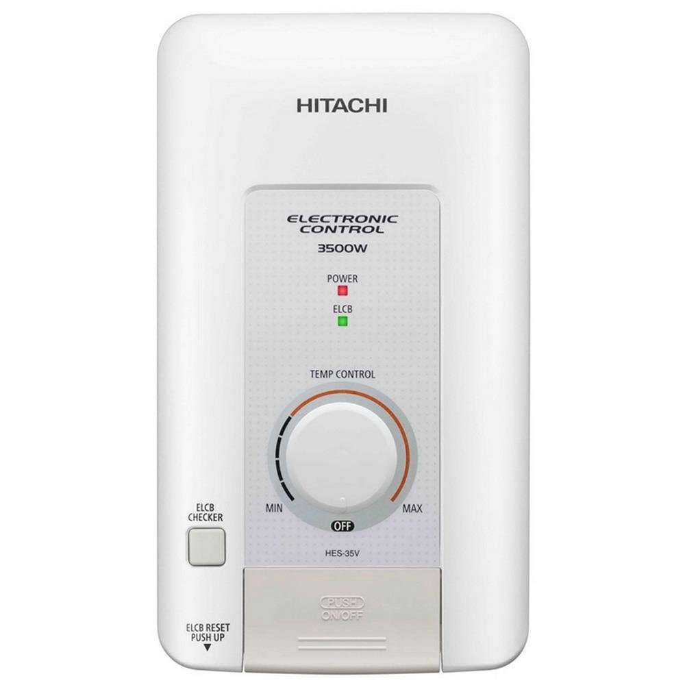 Water heater SHOWER HEATER HITACHI HES 35V 3500W WHITE Hot water heaters Water supply system เครื่องทำน้ำอุ่น เครื่องทำน