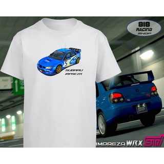 เสื้อยืดผ้าฝ้าย สตรีทแฟชั่น เสื้อยืด Racing Sport Car Model : SUBARU IMPREZA [SET 1]คอกลม