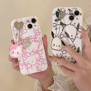 💖New 💖iPhone 14 13 12 11 Pro Max เคส for เคสไอโฟน11 น่ารัก บางเบาพกพาง่าย ลูกแมว ลูกสุนัข พร้อมจี้ Case