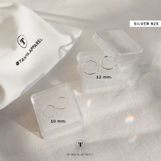 [เหลือ 245.- ใส่โค้ด INCSM3F + เก็บโค้ดหน้าร้าน] TANYA.ACC Premium | Hoop Silver ต่างหูห่วงเงินแท้ 925