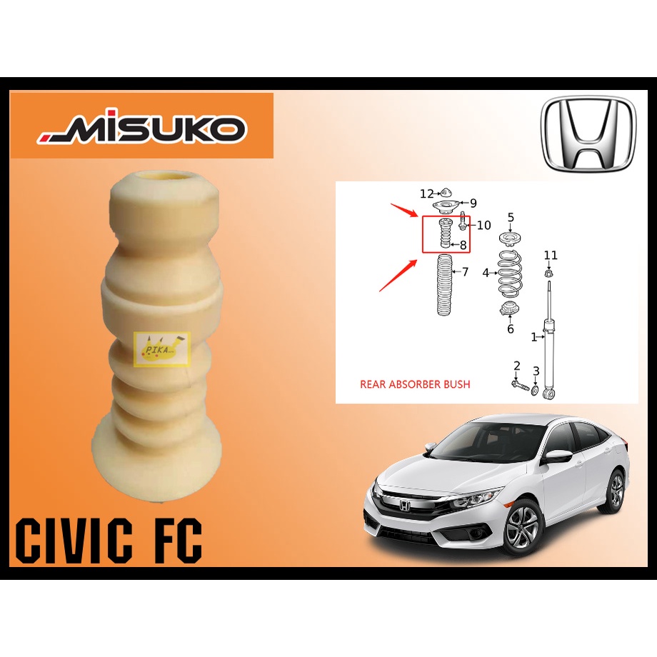 Honda CIVIC FC (TEA) บูชบัสเพลาโช๊คอัพหลัง (MISUKO) 52722-TEA-T02