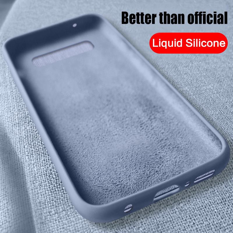 Samsung Galaxy S10 Plus S10E S9 S8 Plus M10 Luxury Anti-Dirt Summer Soft Liquid Silicone Phone Case เคสโทรศัพท์มือถือ