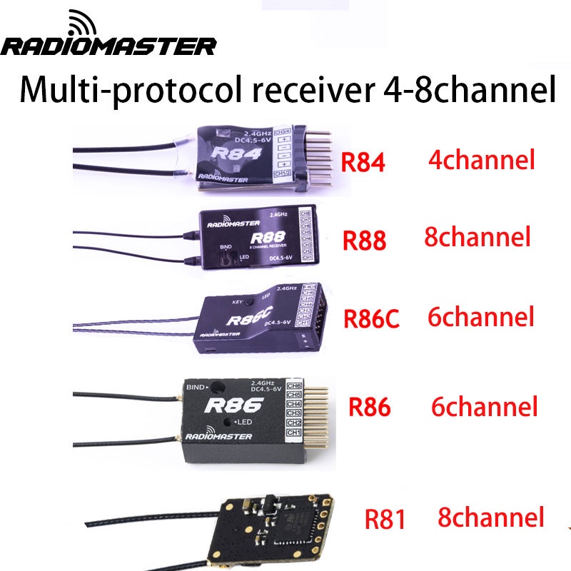 Radiomaster ตัวรับสัญญาณ R81 R84 R86 R86C R88 4CH 6CH 8CH SBUS RSSI สําหรับโดรน FRSKY D8 D16 TX16S S