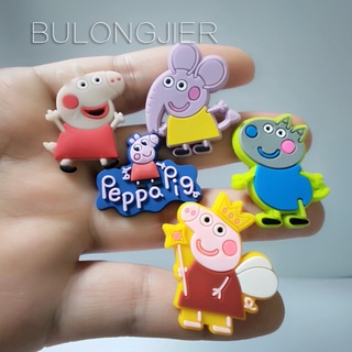 Croc Jibz Pins กระดุม ลายการ์ตูน Peppa Pig หลากสีสัน สําหรับรองเท้า DIY