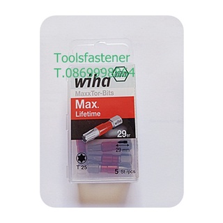 WIHA MaxxTor Bit 36825 ดอกไขควงหัวดาว T25 X 29 มิล 5ตัว/ชุด ราคาถูก