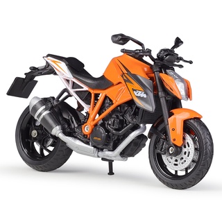 Welly โมเดลรถจักรยานยนต์ 1:18 KTM 1290 Super Duke R Die Cast Vehicles