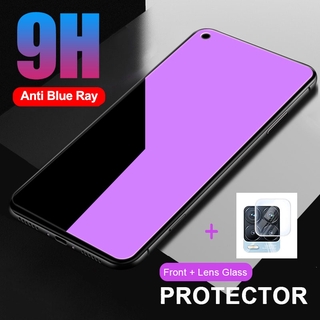 ฟิล์มกระจกนิรภัยกันรอยหน้าจอ กันแสงสีฟ้า ป้องกันกล้อง สําหรับ Realme 8 Pro 8 7 5G 6 5 Pro 7i 6i 5i 5s C25 C21 C17 C15 C12 C11 C3