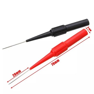 Insulation Piercing Needle Non-destructive Multimeter Test Probes Red/Black 30V-60V  For Banana Plug