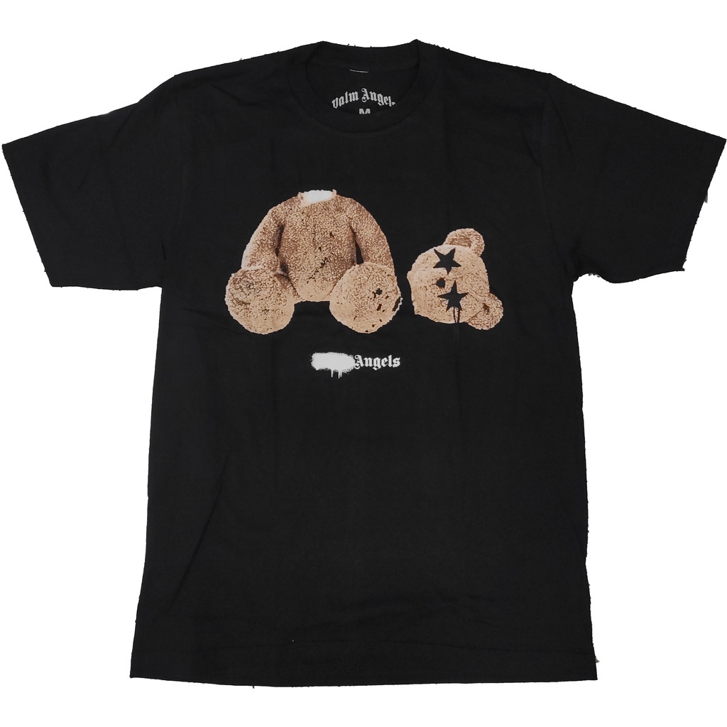 ปาล์มแองเจิ้ล เสื้อยืดคอกลม แขนสั้น พิมพ์ลายหมี ตาดาว นางฟ้า แฟชั่นสําหรับผู้ชาย และผู้หญิง