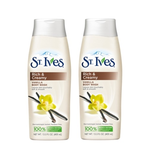 St. Ives Vanilla Rich & Creamy Body Wash 400 ml.เจลอาบน้ำสูตรวนิลลา (แพ