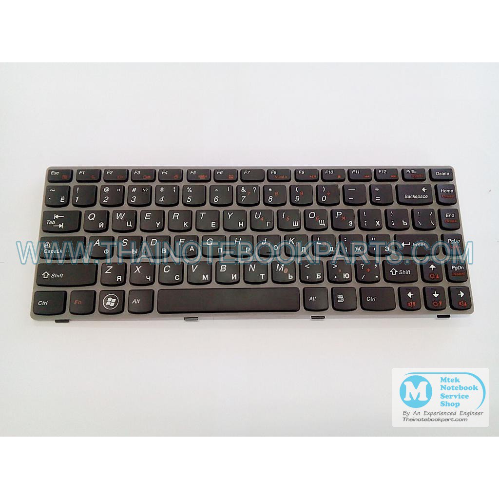 คีย์บอร์ดโน๊ตบุ๊ค Lenovo Z450 Z460 Z460A Z460G Z465 -V-116920AS1-RU Keyboard Notebook (สินค้าใหม่,ภา