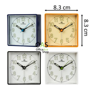 DOGENI Alarm Clock นาฬิกาปลุก เดินเรียบ เสียงสัญญาณ (8.3x8.3x3.6cm)#TEP002 (รับประกัน 2 ปี)