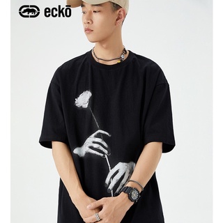 เสื้อยืดแขนสั้นลําลอง ทรงหลวม พิมพ์ลาย ecko rhino แฟชั่นฤดูร้อน สไตล์สตรีท