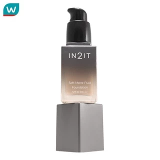 In2It อินทูอิท รองพื้น ซอฟท์ แมตท์ ฟูอิด ฟาวน์เดชั่น SPF30 PA+++ 20มล. 301 วอร์ม