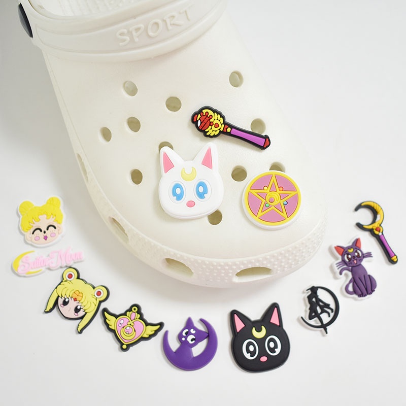 Croc Jibz Pins กระดุม รูปเซเลอร์มูน หลากสีสัน สําหรับรองเท้า DIY