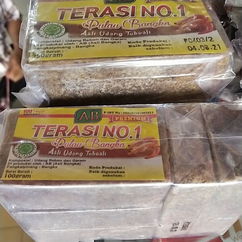 Bangka Original Belacan Terrace 100gr Cap AB no.1