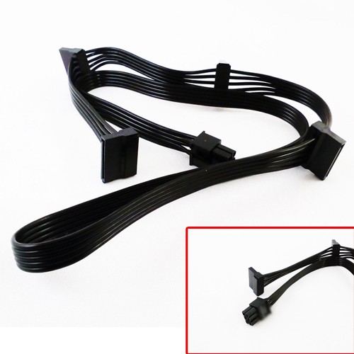 6 Pin 4 SATA อุปกรณ์ Modular PCI-E PSU สายไฟสําหรับ Corsair AX760i AX860i AX1200i AX1500i AX1600i CS