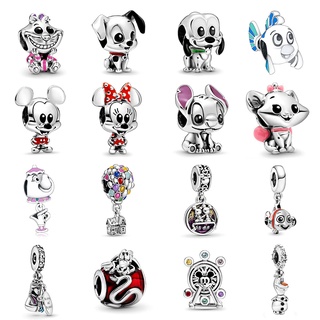 CHARMS DISNEY ALICE MICKEY MINNIE สร้อยข้อมือชุบเงินสําหรับผู้หญิง