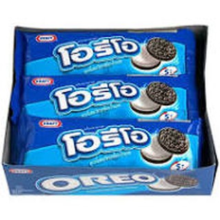 OREO โอรีโอ โอรีโอ้คุกกี้แซนวิชสอดไส้ครีม ขนาด 28.5 กรัม. แพค 12 ห่อ