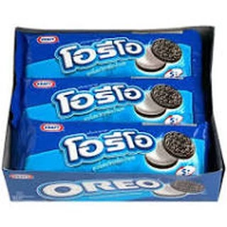 OREO โอรีโอ โอรีโอ้คุกกี้แซนวิชสอดไส้ครีม ขนาด 27.6กรัม. แพค 12 ห่อ