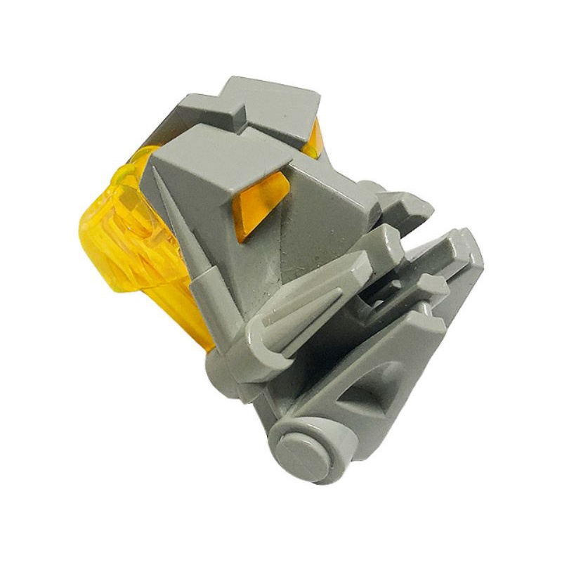 Part Lego 32553c03 Bionicle Head Connector Block 3 x 4 x 1 2/3 with Trans-Neon Yellow Eye/Brain Stal