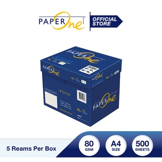 กระดาษถ่ายเอกสาร Paper One / A4 80 แกรม /500 แผ่น (บรรจุ 5 รีม /กล่อง)