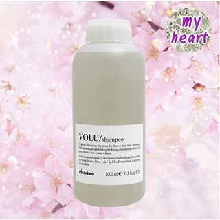 Davines Volu Shampoo 1000 ml​ แชมพู เพิ่มวอลลุ่ม และเพิ่มความพองฟูไม่ลีบแบนแก่เส้นผม