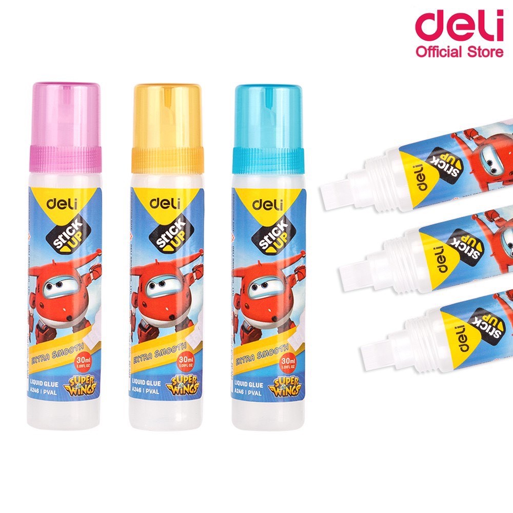 ซุปเปอร์วิง Deli A246 กาวน้ำ แท่ง Liquid Glue 30ml ปลอดสารพิษ ลายการ์ตูน กาวน้ำใส กาวใส ราคา ถูกที่สุด ดีลบีเคเค แกลเลอรีภาพที่ 2