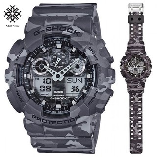 G-Shock รุ่น GA-100CM-8A สีเทาลายพราง ของแท้ มีใบรับประกัน CMG 1 ปี + กล่อง