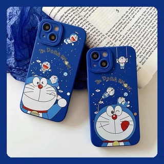 การ์ตูน น่ารัก โดเรม่อน เคสไอโฟน 13 Pro Max iPhone 12 Pro Max 13 12 Mini 11 Pro Max XS MAX XR XS 6 7 บวก 8 Plus Case ใหม่ เอียง กันตก นุ่ม คู่รัก เคส