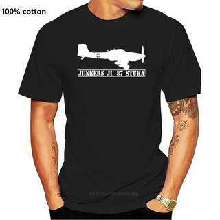 เสื้อยืดลําลอง คอกลม แขนสั้น พิมพ์ลาย Junkers Ju 87 Stuka สไตล์สตรีท ฤดูใบไม้ผลิ ฤดูใบไม้ร่วง สําหรับผู้ชาย