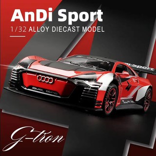 โมเดลรถแข่ง 1:32 Audi R8 GT โลหะผสม ของเล่นสําหรับเด็ก