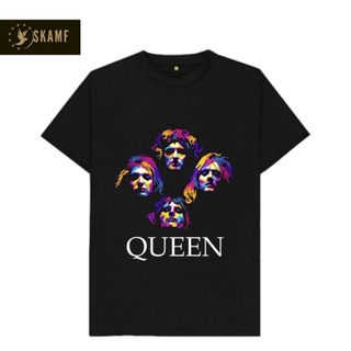 เสื้อยืดผ้าฝ้ายพิมพ์ลายขายดี เสื้อยืด พิมพ์ลาย Queen BAND | เสื้อยืด พิมพ์ลายดนตรี | Freddie MERCURY | Rhapsody โบฮีเมีย