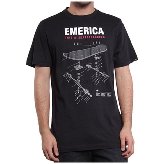 [S-5XL] Emerica เสื้อยืดแขนสั้นลําลอง พิมพ์ลายสเก็ตบอร์ด maglietta Schematic taglia ขนาดเล็ก สไตล์คลาสสิก เหมาะกับฤดูใบไ