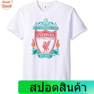 เสื้อยืดกีฬา Fifth Sun Official Liverpool Fc Full Color Logo Mens Tee Popular T-shirts