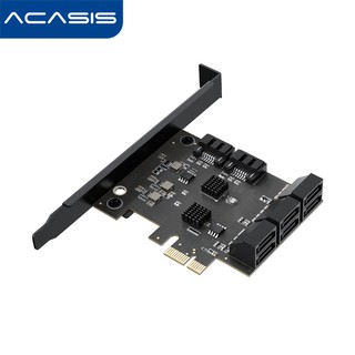 Acasis 8 พอร์ต Pcie การ์ดขยาย Sata To 5/8/10 พอร์ต, 6 Gbps Sata 3.0 Pcie การ์ด, Pcie To Sata ฮาร์ดดิสก์ Jmb585 การ์ด Sata 3.0 ชิปฮาร์ดดิสก์