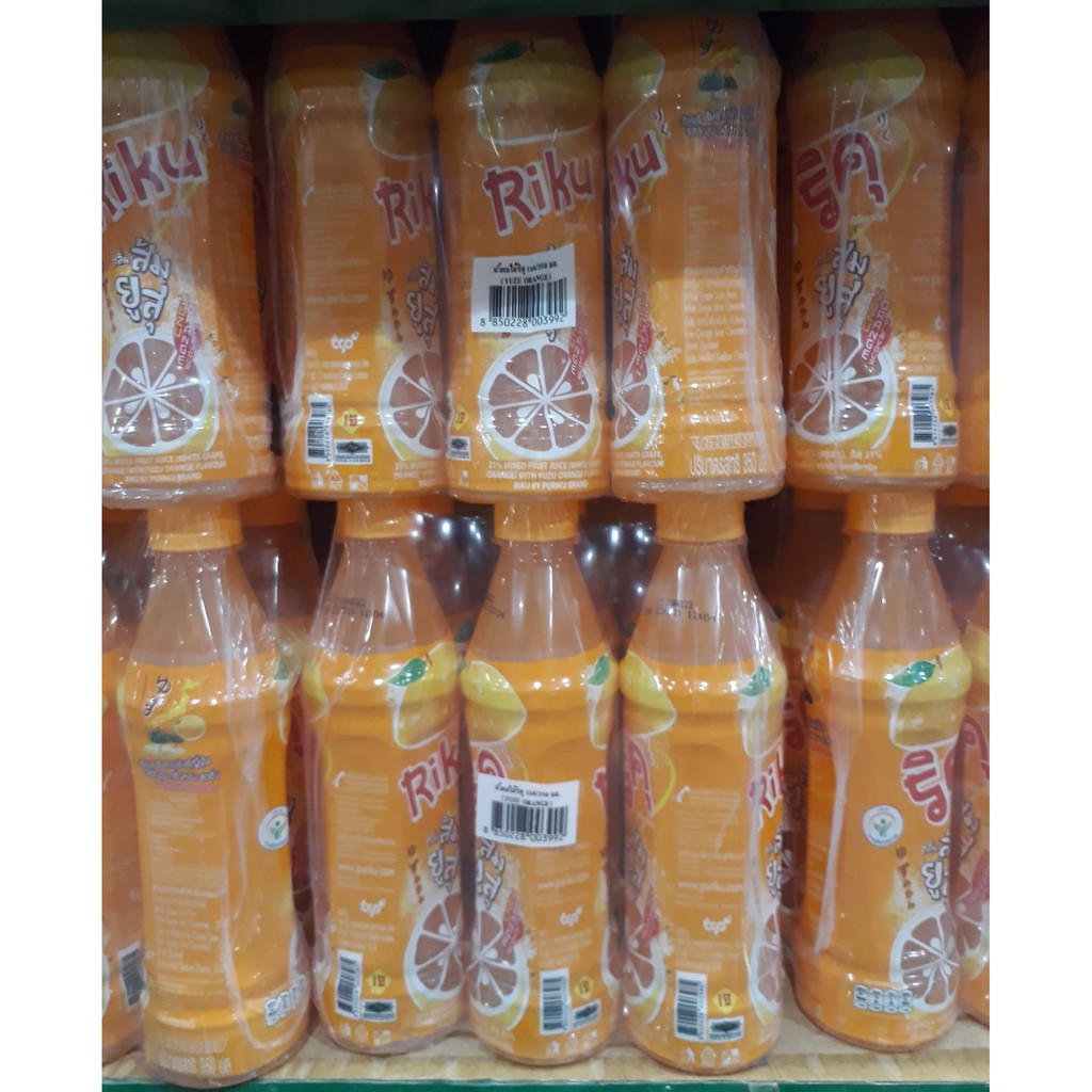ส่งฟรี  ริคุ น้ำผลไม้รวม(องุ่นขาว , ส้ม)21% กลิ่นส้มยูสุ ขนาด 350ml ยกแพ็ค 6ขวด RIKU ORANGE YUZU     ฟรีปลายทาง