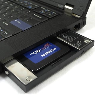 อุปกรณ์แปลงช่องใส่ซีดีเป็นช่องใส่ Harddisk ภายนอก ตัวที่สอง Second HDD CADDY SATA 12.7mm แบบหนาสำหรับโน๊ตบุ๊ค