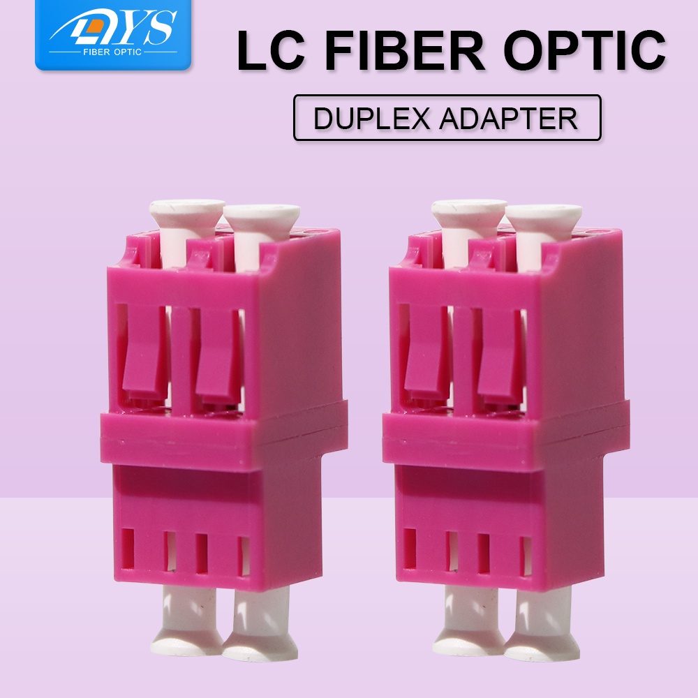 50pcs Optic Fiber Adapter Coupler LC PC APC OM4 SM/MM Connector Duplex LC Optic Fiber Connector with